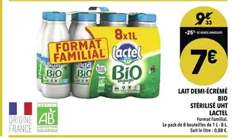Supeco Lait Demi-Écrémé Bio offre