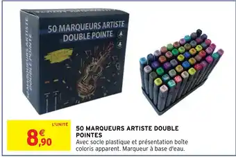Intermarché Hyper 50 MARQUEURS ARTISTE DOUBLE POINTES offre