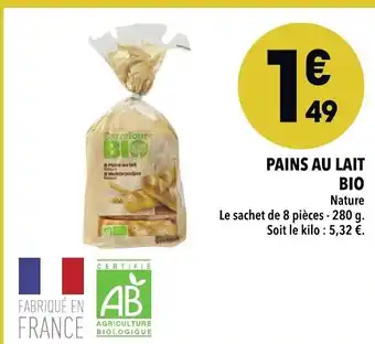 Supeco Pains Au Lait Bio offre