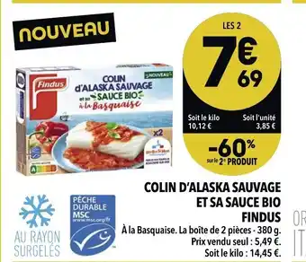 Supeco Colin D'Alaska Sauvage Et Sa Sauce Bio Findus offre