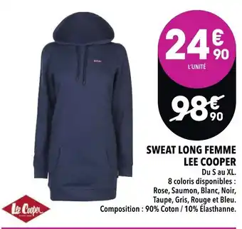 Supeco Sweat Long Femme Lee Cooper offre