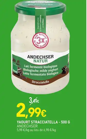 naturéO ANDECHSER YAOURT STRACCIATELLA offre
