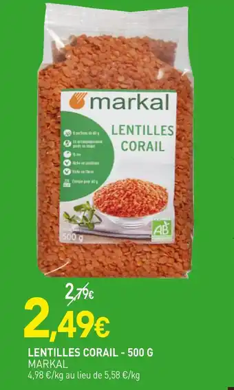 naturéO MARKAL LENTILLES CORAIL offre