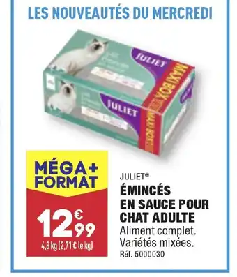ALDI ÉMINCÉS EN SAUCE POUR CHAT ADULTE offre