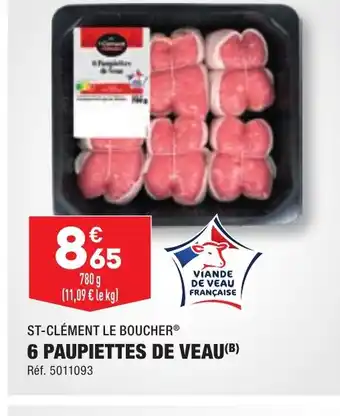 ALDI 6 PAUPIETTES DE VEAU(B) offre