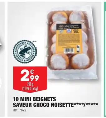 ALDI 10 MINI BEIGNETS SAVEUR CHOCO NOISETTE offre