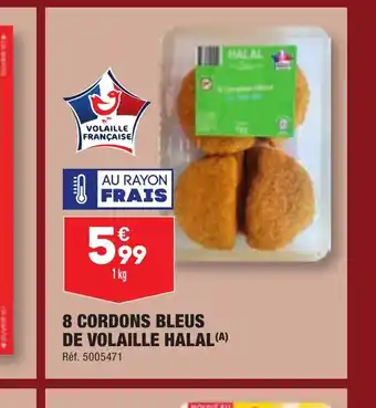 ALDI 8 CORDONS BLEUS DE VOLAILLE HALAL(A) offre