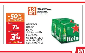 Netto BIÈRE BLONDE HEINEKEN offre