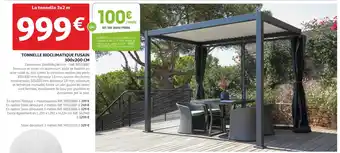 Auchan TONNELLE BIOCLIMATIQUE FUSAIN 300x200 CM offre