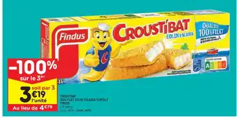 Leader Price CROUSTIBAT COLIN D'ALASKA 100% FILET offre