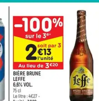 Leader Price BIÈRE BRUNE LEFFE offre