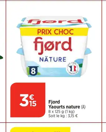 Bi1 Fjord Yaourts nature (A) offre