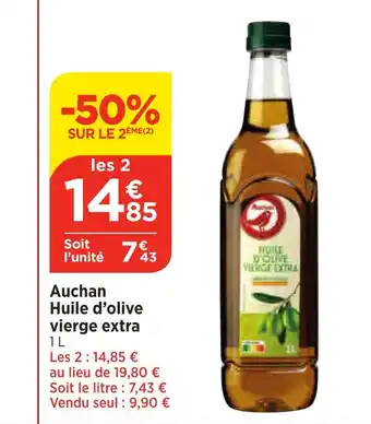 Bi1 Auchan Huile d'olive vierge extra offre
