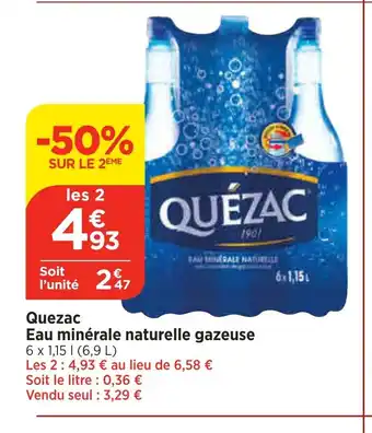 Bi1 Quezac Eau minérale naturelle gazeuse offre