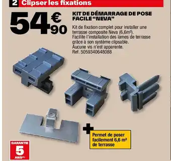 Brico Dépôt KIT DE DÉMARRAGE DE POSE FACILE "NEVA" offre
