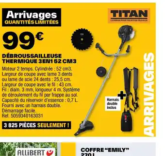 Brico Dépôt DÉBROUSSAILLEUSE THERMIQUE 3EN1 52 CM3 offre