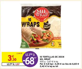 10 TORTILLAS DE 30CM MIL WRAP