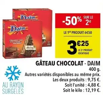 Supeco GÂTEAU CHOCOLAT - DAIM offre