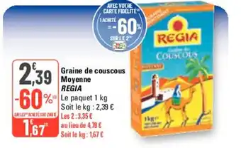 G20 Graine de couscous Moyenne REGIA offre