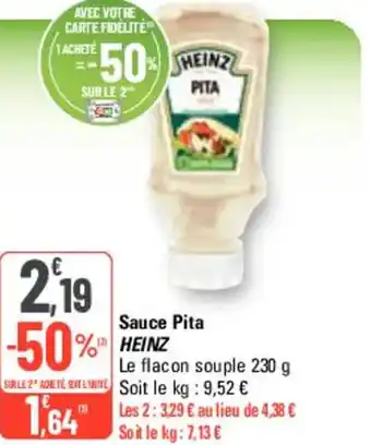 G20 Sauce Pita HEINZ offre