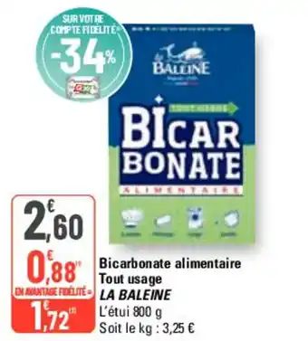 Bicarbonate alimentaire Tout usage LA BALEINE