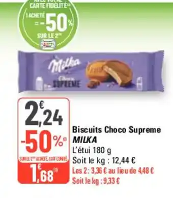 G20 Biscuits Choco Supreme MILKA offre