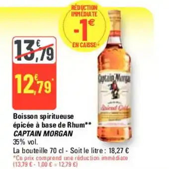G20 Boisson spiritueuse épicée à base de Rhum** CAPTAIN MORGAN offre
