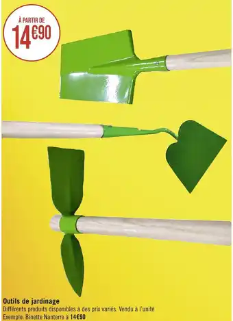 Outils de jardinage