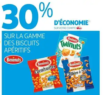 Auchan Benenuts bon plan sur la gamme des biscuits apéritif benenuts offre