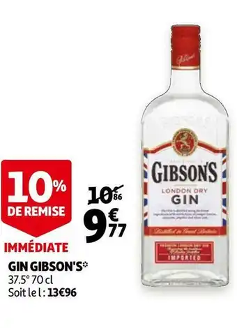 Auchan Gibson's gin offre