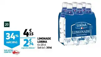 Auchan Lorina limonade offre