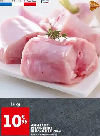 Auchan Auchan 6 demi râbles de lapin filière responsable offre