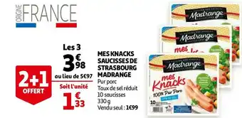 Madrange mes knacks saucisses de strasbourg