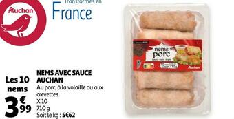 Nems avec sauce auchan