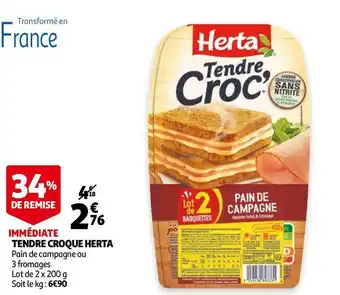 Auchan Herta tendre croque offre
