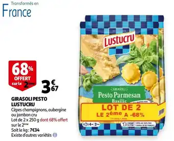 Auchan Lustucru girasoli pesto offre