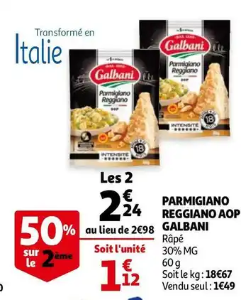 Auchan Galbani parmigiano reggiano offre