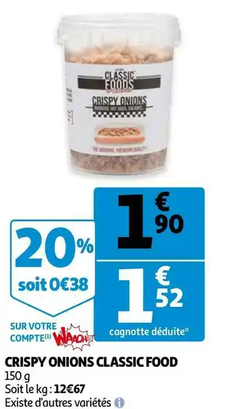 Auchan Classic food crispy onions offre