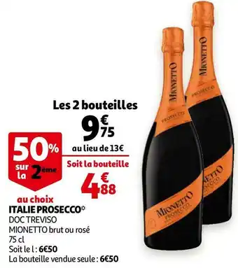 Auchan Italie prosecco offre