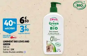 Auchan Love and green liniment bio offre
