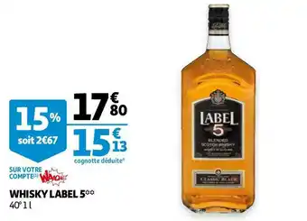 Auchan Label 5 whisky offre