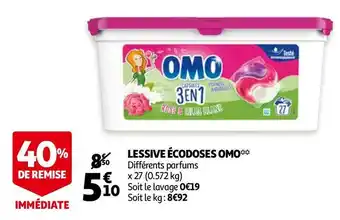 Auchan Omo lessive écodoses offre