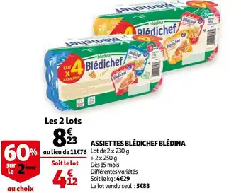Auchan Blédina assiettes blédichef offre