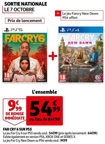 Auchan Far cry 6 sur ps5 offre