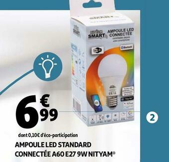 Auchan Ampoule led standard connectée a60 e27 9w nityam offre