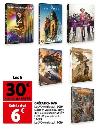Auchan Opération dvd offre