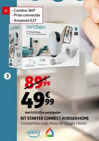 Auchan Avidsen caméra intérieure connectée homecam offre
