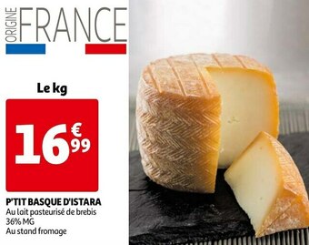 Auchan Istara p'tit basque offre