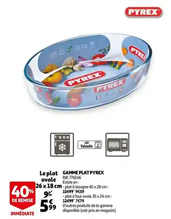 Auchan Pyrex gamme plat pyrex offre