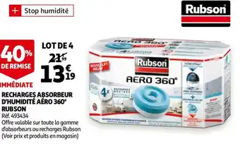 Auchan Rubson recharges absorbeur d'humidité aéro 360° offre